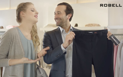 Nieuwe reclame voor de Robell broek – Ich bin Bella!