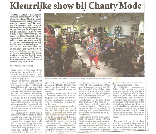 Kleurrijke show bij Chanty Mode